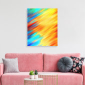 Colorful Abstract Blue Orange Flare キャンバスプリント (インサイチュ (リビング))