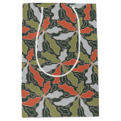 Colorful Abstract Botanical  ミディアムペーパーバッグ (正面)