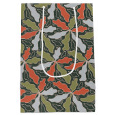 Colorful Abstract Botanical  ミディアムペーパーバッグ (裏面)