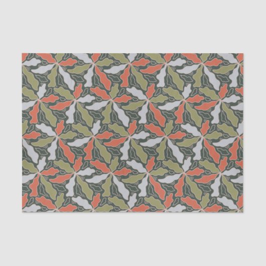 Colorful Abstract Botanical  薄葉紙 (正面)