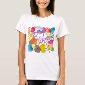 Colorful Abstract Botanical Boho Cutout Art Tシャツ (正面)