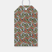 Colorful Abstract Botanical Christmas ギフトタグ (裏面)