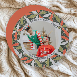 Colorful Abstract Botanical Photo Christmas シーズンカード