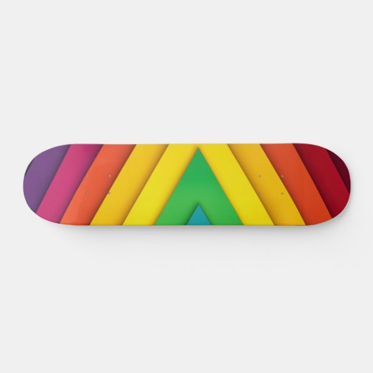 Colorful Abstract Chevron Pattern スケートボード (横)