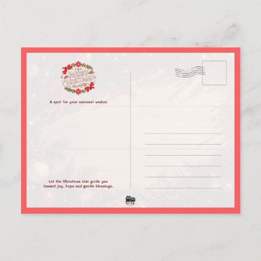 Colorful Abstract Christmas Tree ポストカード (裏面)