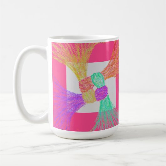 Colorful Abstract Coffee Mug コーヒーマグカップ (左)