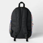 Colorful Abstract Doodle Backpack – Retro 90s Aest プリントバックパック (裏面)
