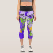 Colorful abstract energy wave カプリレギンス (正面)