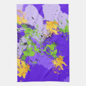 Colorful abstract energy wave キッチンタオル (縦)