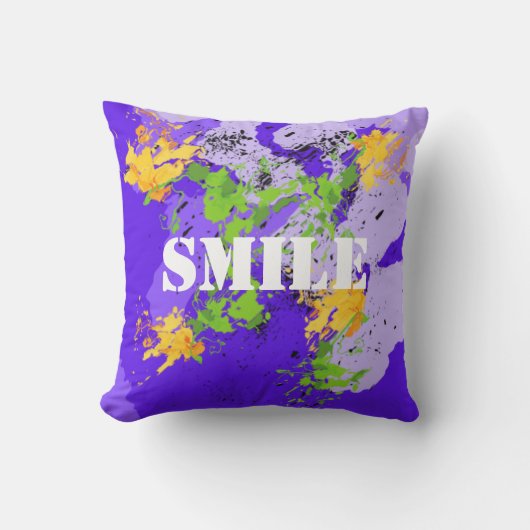 Colorful abstract energy wave クッション (正面)