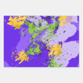 Colorful abstract energy wave ラッピングペーパーシート (正面)