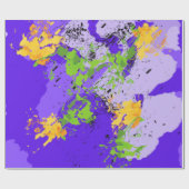 Colorful abstract energy wave ラッピングペーパー (フラット)