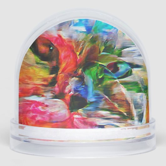 Colorful Abstract Expressionist Cat Art Print" (正面)