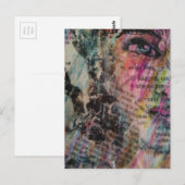 colorful abstract face mixed media ポストカード (正面/裏面)