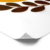 Colorful Abstract Felt Floral Boho Nursery ポスター (角)