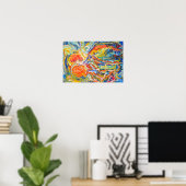 Colorful Abstract Fine Art 19" x 13" Poster ポスター (ホームオフィス)