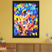 Colorful Abstract finger painting art キャンバスプリント (インサイチュ (リビング))