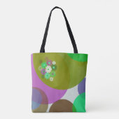 Colorful Abstract Floral Circles Tote Bag トートバッグ (裏面)
