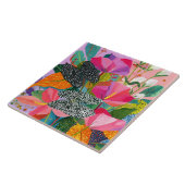 Colorful Abstract Floral Pattern タイル (側面)