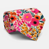 Colorful Abstract Floral Spring Pattern ネクタイ (ロール)