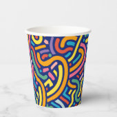 Colorful Abstract Flow 紙コップ (正面)