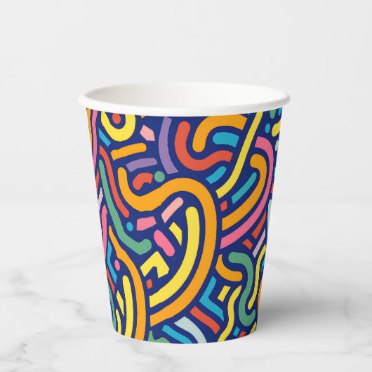 Colorful Abstract Flow  紙コップ (正面)