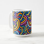 Colorful Abstract Flow Mug コーヒーマグカップ (正面左)
