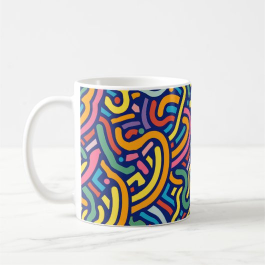 Colorful Abstract Flow Mug コーヒーマグカップ (左)