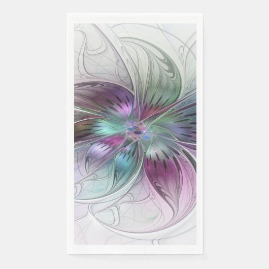Colorful Abstract Flower Modern Floral Fractal Art (正面)