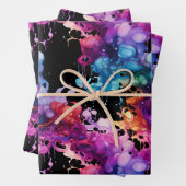 Colorful Abstract Fluid Art - Vibrant and Dynamic ラッピングペーパーシート (インサイチュ)