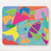Colorful Abstract Fun Graphic Shapes Mouse Pad マウスパッド (正面)