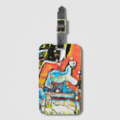 Colorful Abstract Geometric Art  ラゲッジタグ (正面縦)