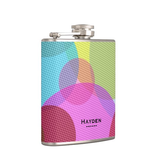 Colorful Abstract Geometric Circles Personalised フラスク (右)