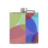 Colorful Abstract Geometric Circles Personalised フラスク (裏面)