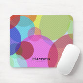 Colorful Abstract Geometric Circles Personalised マウスパッド (マウス)