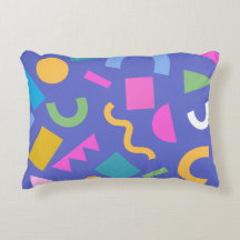 Colorful Abstract Geometric Memphis Style Pattern