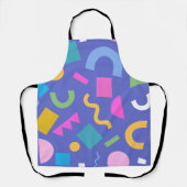 Colorful Abstract Geometric Memphis Style Pattern エプロン (正面)