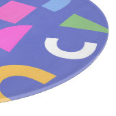 Colorful Abstract Geometric Memphis Style Pattern カッティングボード (角)