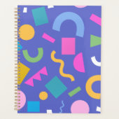 Colorful Abstract Geometric Memphis Style Pattern プランナー手帳 (正面)
