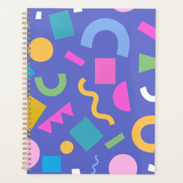 Colorful Abstract Geometric Memphis Style Pattern プランナー手帳