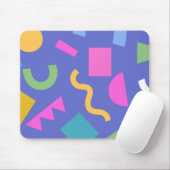 Colorful Abstract Geometric Memphis Style Pattern マウスパッド (マウス)