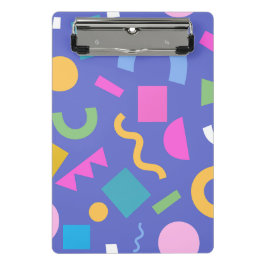 Colorful Abstract Geometric Memphis Style Pattern ミニクリップボード