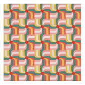 Colorful Abstract Geometric Pinwheels ポスター (正面)