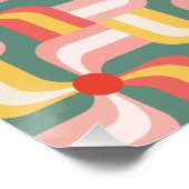 Colorful Abstract Geometric Pinwheels ポスター (コーナー)