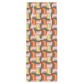Colorful Abstract Geometric Pinwheels ワインギフトバッグ (裏面)