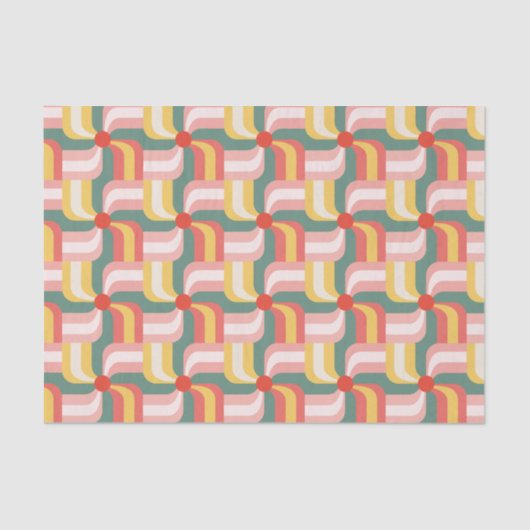 Colorful Abstract Geometric Pinwheels 薄葉紙 (正面)