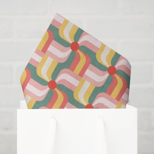 Colorful Abstract Geometric Pinwheels 薄葉紙 (ギフトバッグ)