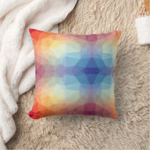 Colorful Abstract Geometric Rainbow クッション (ブランケット)