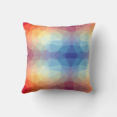 Colorful Abstract Geometric Rainbow クッション (裏面)