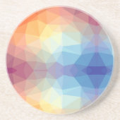 Colorful Abstract Geometric Rainbow                コースター (正面)